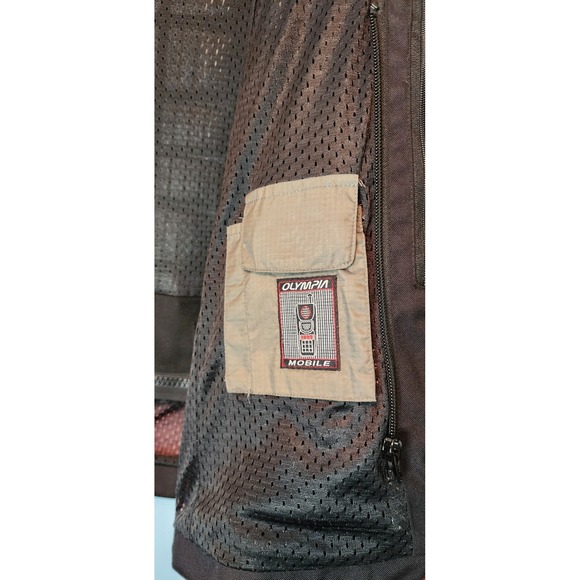 Olympia Moto Sports Mesh Motorcycle Jacket Orange 2XL Padded Cordura EXC - Picture 10 of 16